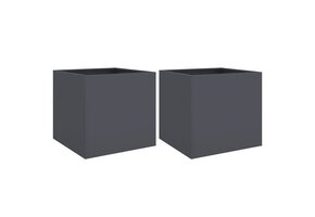 vidaXL Plantenbakken (2 st) antraciet -40%! Zo Goed Als Nieuw