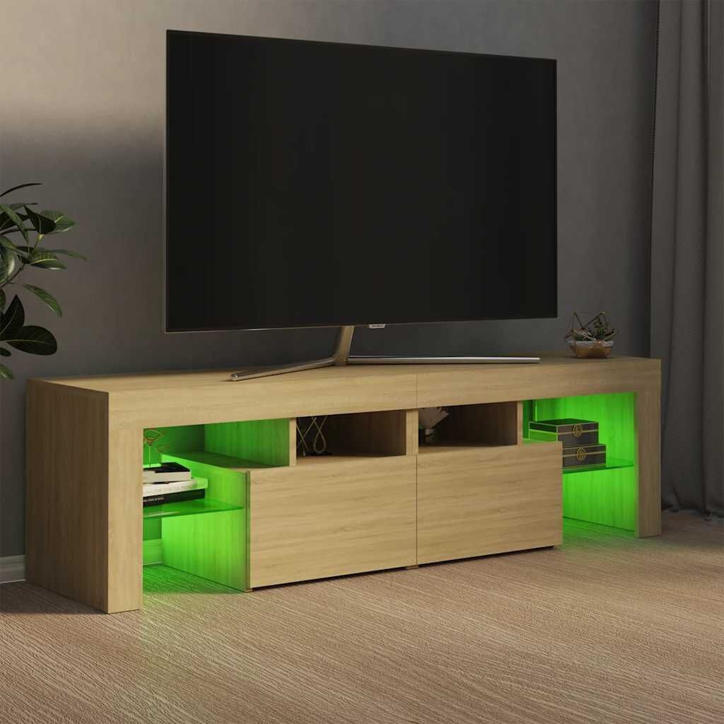 TV Meubel LED Sonoma Eiken 140cm - 40% Korting!