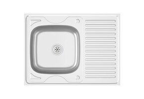 RVS Gootsteen 80x60 cm met Afvoerset - 51% Korting!