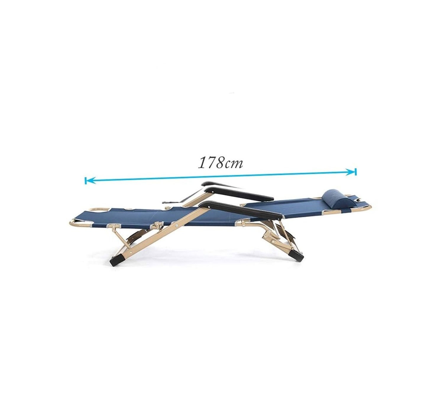 Ligstoel Tuin 2in1 Marineblauw - Frame Schade - 71% Korting!