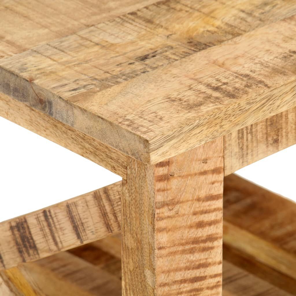 VidaXL Bijzettafel Mangohout -40%! Op Wieltjes, 40x40x42cm