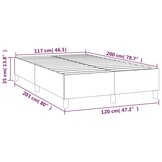 VidaXL Bedframe 120x200 Donkergrijs Fluweel -40%! (Retour)