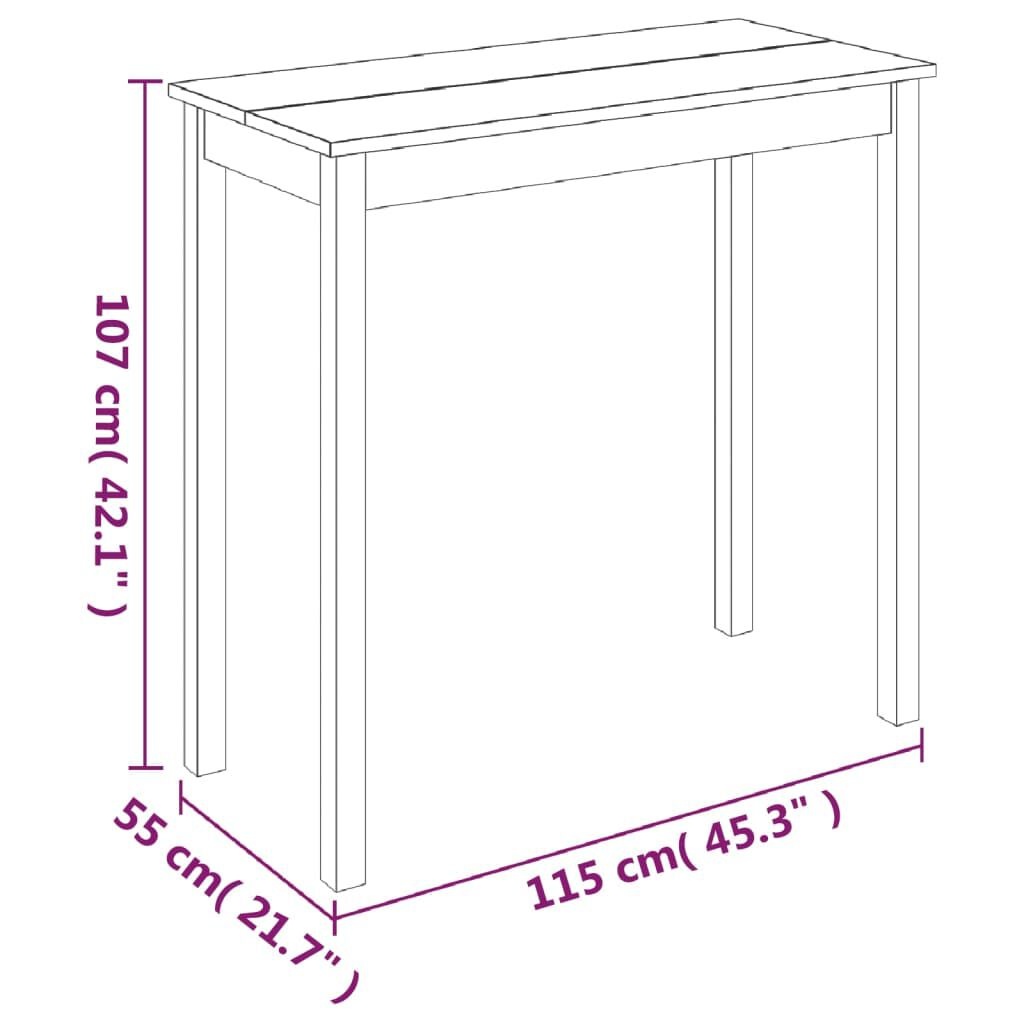 VidaXL Bartafel Zwart 115x55x107cm - Zo Goed Als Nieuw! 40% Korting