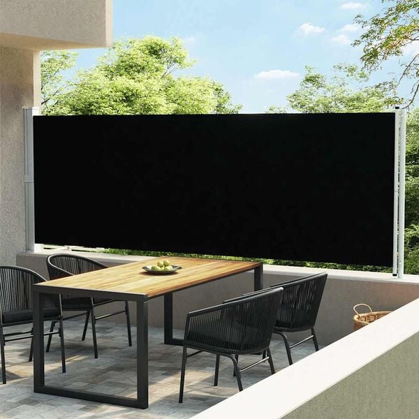 VidaXL Uittrekbaar Tuinscherm 600x160cm Zwart - 51% Korting!