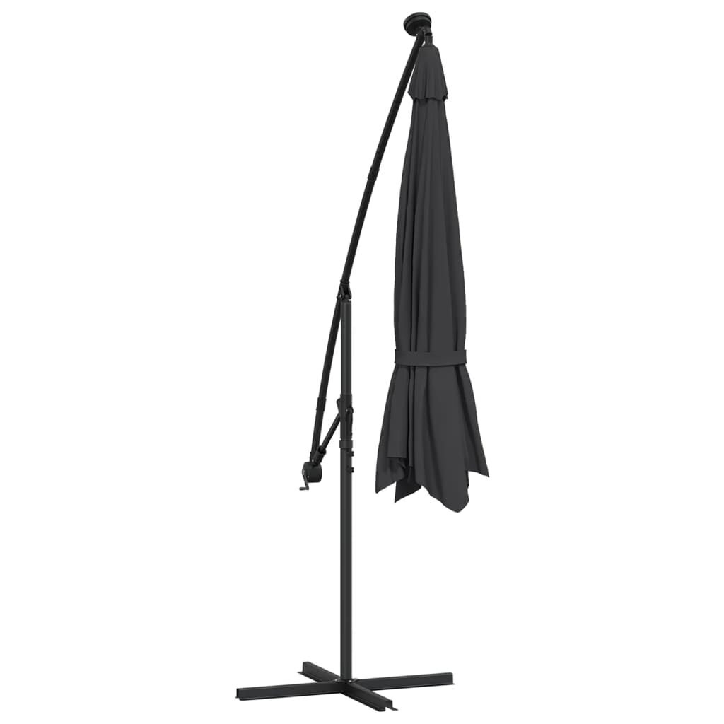 VidaXL Zweefparasol LED Zwart 350cm - 60% Korting!