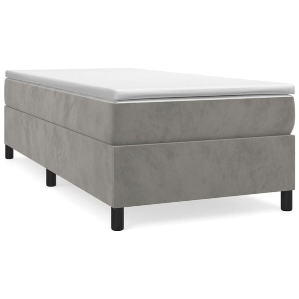 Bedframe Lichtgrijs Fluwel 90x200 - RETOURDEAL 40% KORTING!
