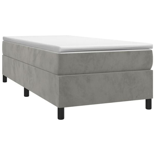 Bedframe Lichtgrijs Fluwel 90x200 - RETOURDEAL 40% KORTING!