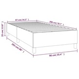 Bedframe Lichtgrijs Fluwel 90x200 - RETOURDEAL 40% KORTING!