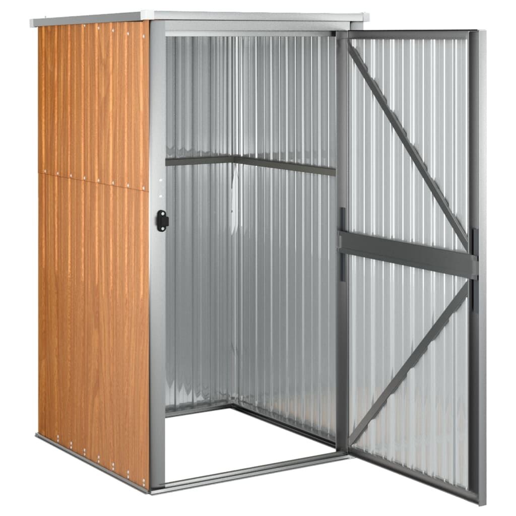 vidaXL Tuinschuur 88x89x161 cm gegalvaniseerd staal bruin
