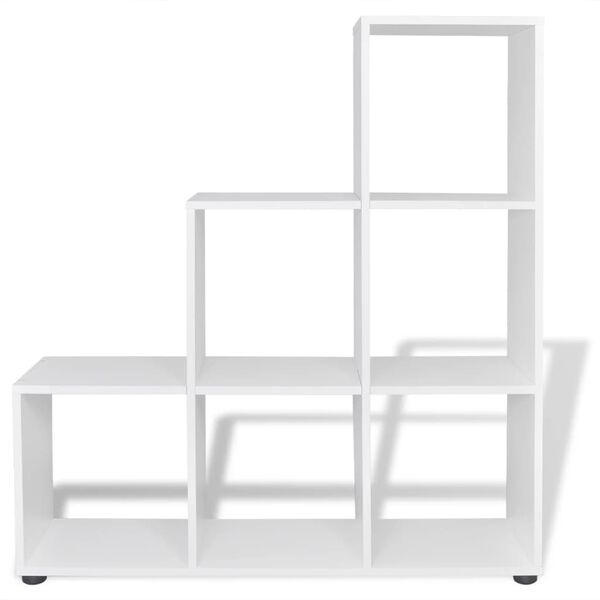 Trapvormige Boekenkast Wit - 107cm - 40% Korting!