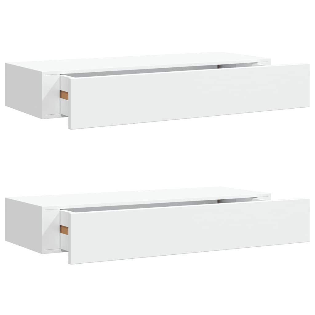 VidaXL Wandschappen Wit (2 st) met Lade - 35% Korting!
