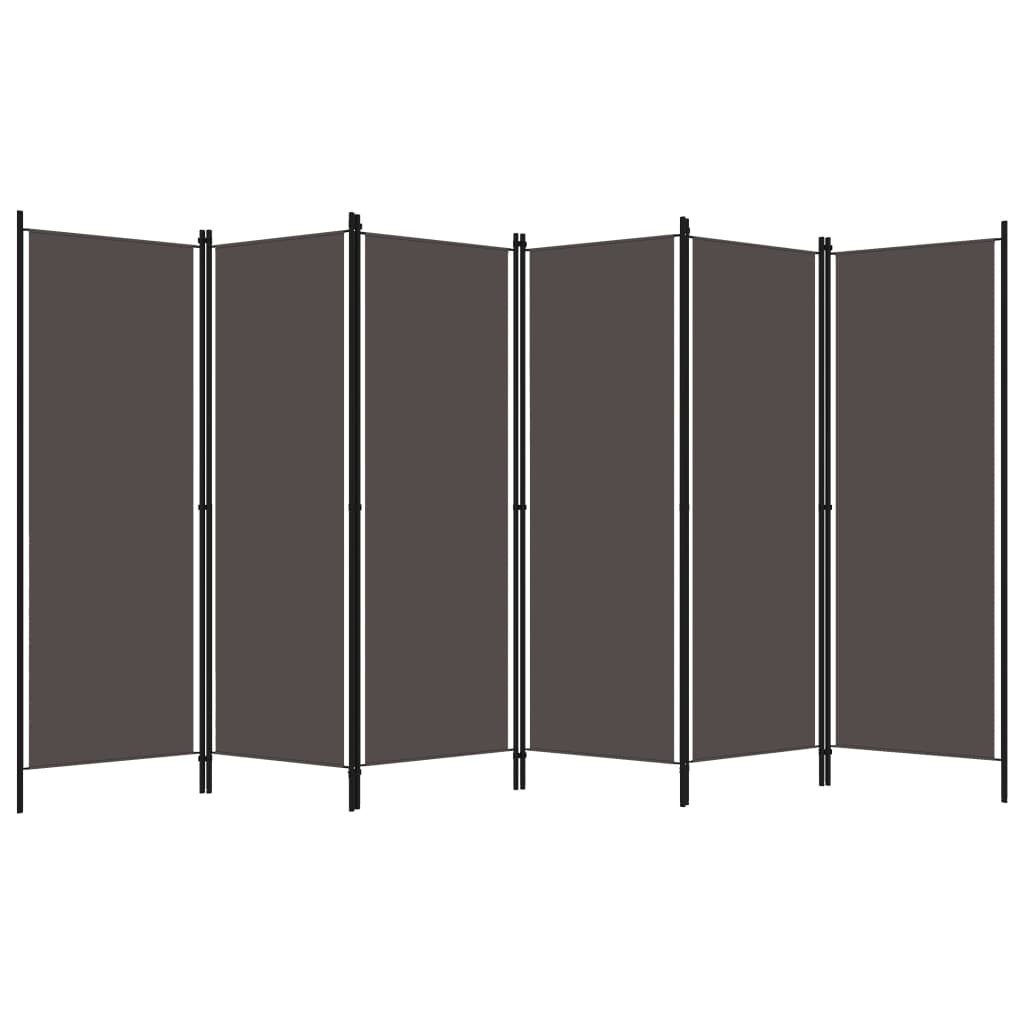 Kamerscherm 6 Panelen Antraciet 300x180 - 40% Korting!