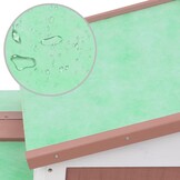 Konijnenhok Buiten - Groot 145cm - Bruin/Wit - 40% Korting!