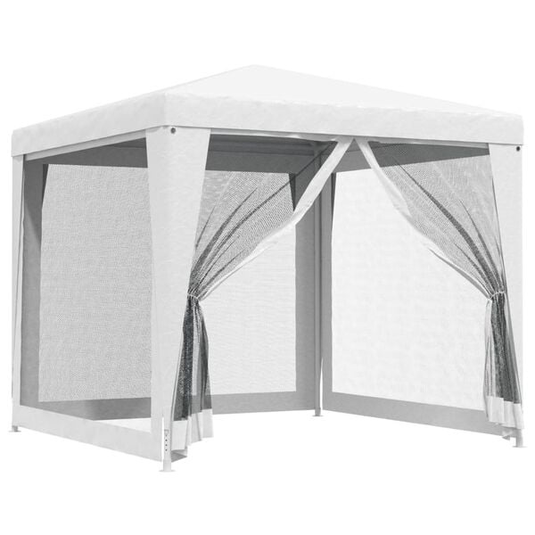 Partytent 2,5x2,5m Wit - Mesh Zijwanden - 46% Korting!