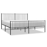 Bedframe 193x203cm Zwart Metaal - 55% Korting!