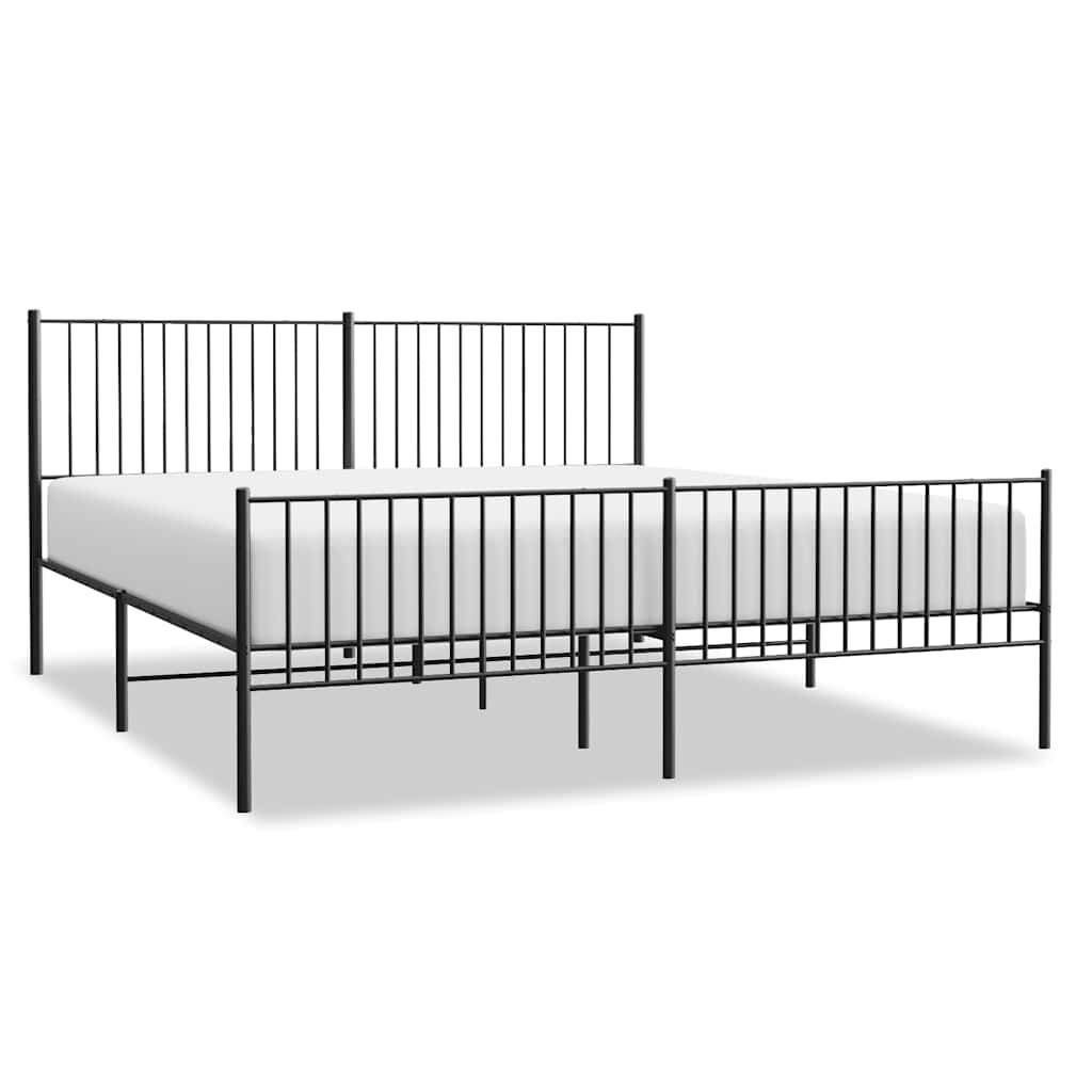 Bedframe 193x203cm Zwart Metaal - 55% Korting!