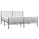 Bedframe 193x203cm Zwart Metaal - 55% Korting!