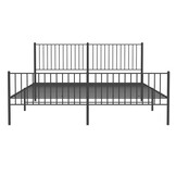 Bedframe 193x203cm Zwart Metaal - 55% Korting!