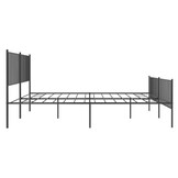 Bedframe 193x203cm Zwart Metaal - 55% Korting!