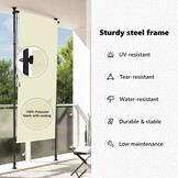 Rolgordijn Buiten Crème 120x270cm - 40% Korting!