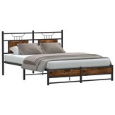 Bedframe 140x200 Gerookt Eiken - 55% Korting! (Lichte Krasjes)