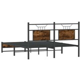 Bedframe 140x200 Gerookt Eiken - 55% Korting! (Lichte Krasjes)