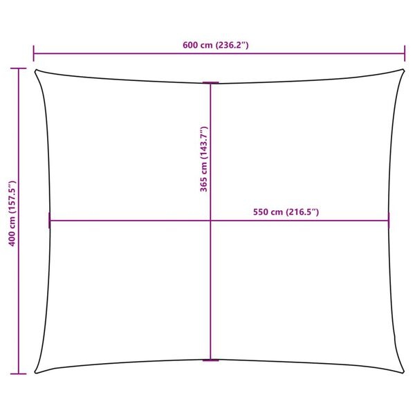 VidaXL Zonnescherm 4x6m Crème - Rechthoekig - 40% Korting!