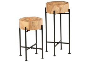 VidaXL Bijzettafelset Acaciahout (2-delig) - 40% Korting!