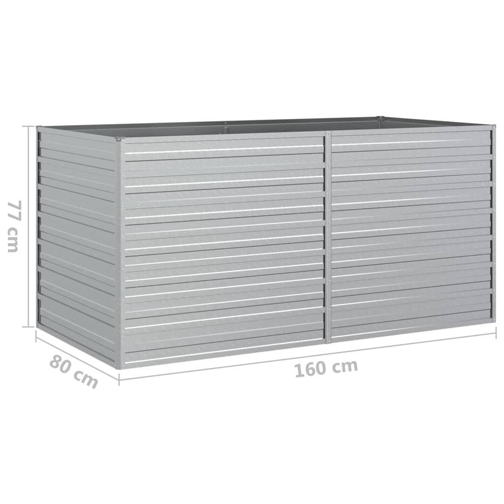 VidaXL Verhoogde Plantenbak 160cm - Zilver - 41% Korting!