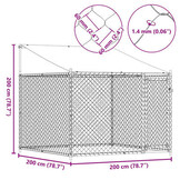 Hondenhok Gegalvaniseerd Staal 2x2x2m Grijs - 41% Korting!