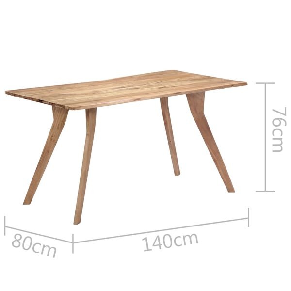 VidaXL Eettafel Acaciahout 140cm - 35% Korting! Zo Goed Als Nieuw