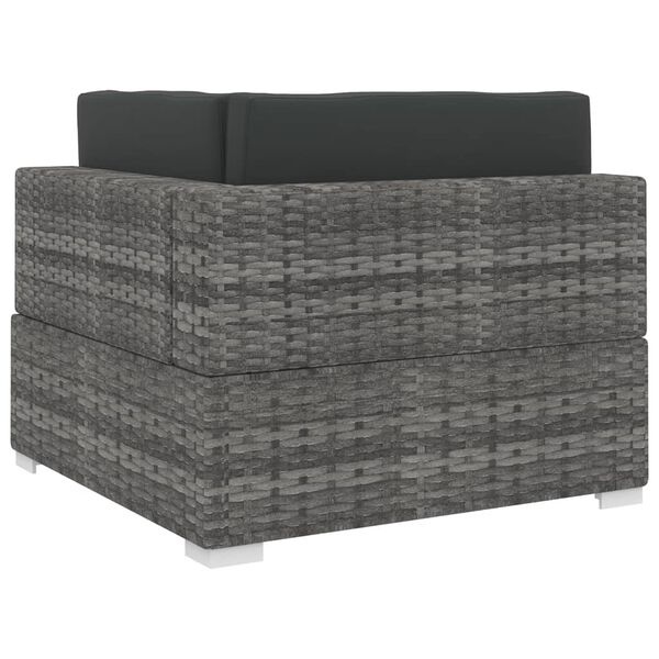 VidaXL Hoekbank Rattan Grijs - 35% Korting! Zo Goed Als Nieuw