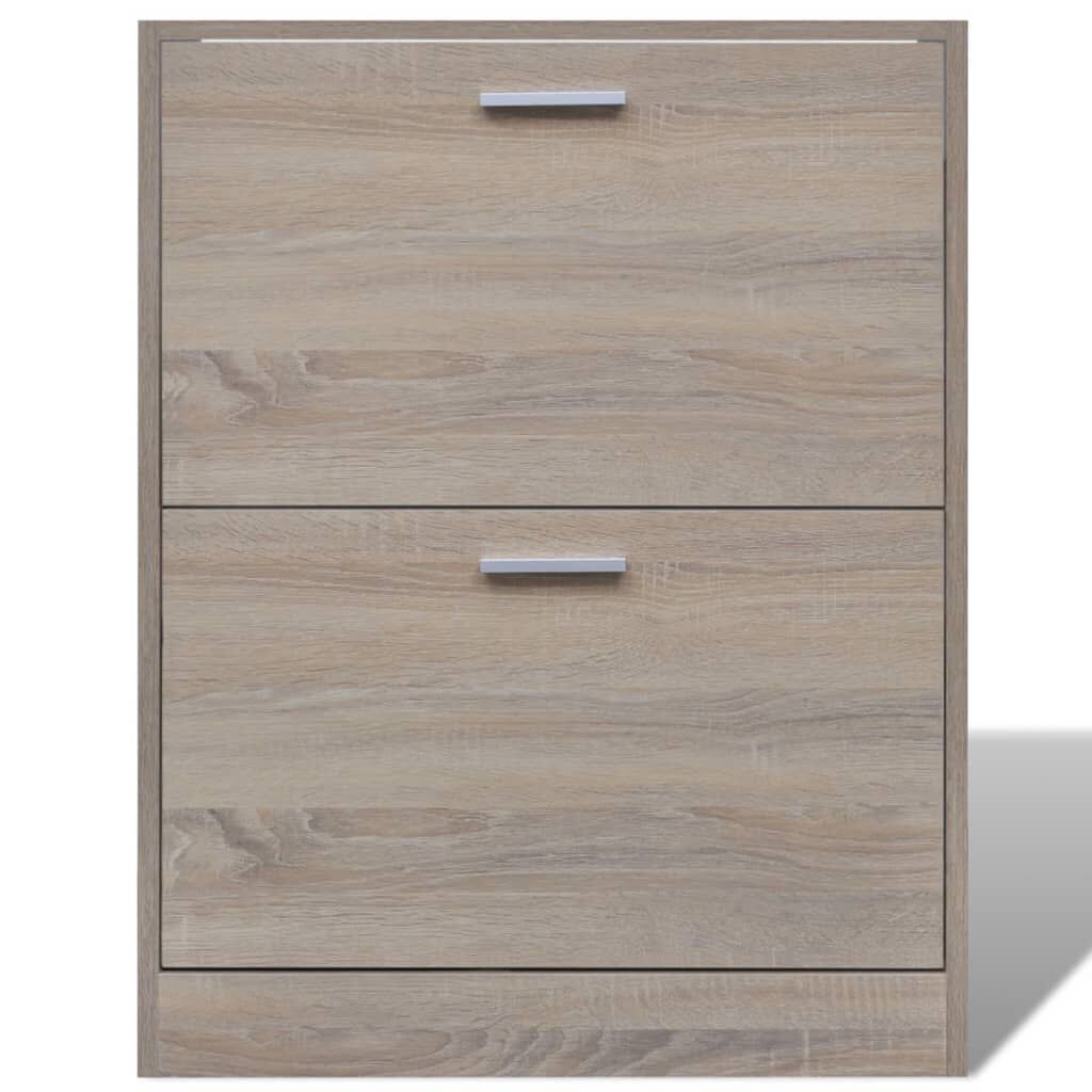Schoenenkast Eikenlook - 2 Vakken - Retourdeal! 40% Korting