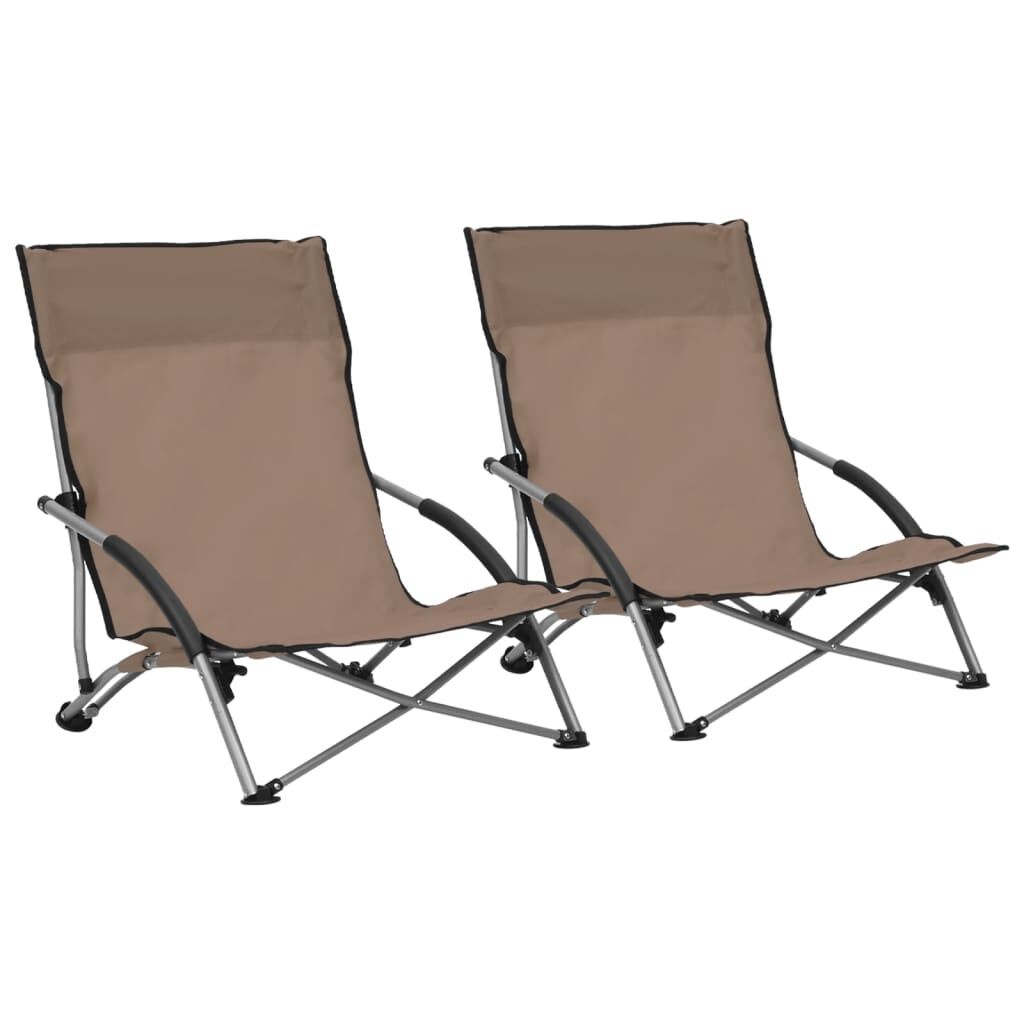 Strandstoelen (2x) Taupe - Inklapbaar - 40% Korting!