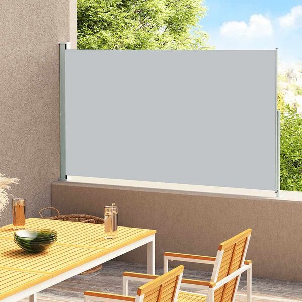 VidaXL Uittrekbaar Tuinscherm Grijs 220x300cm - 40% Korting!