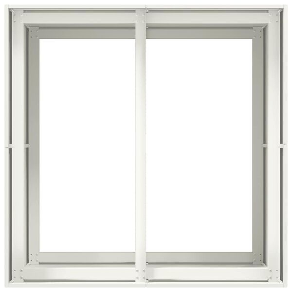 vidaXL Plantenbak Staal Wit 80x80x80cm - 47% Korting!