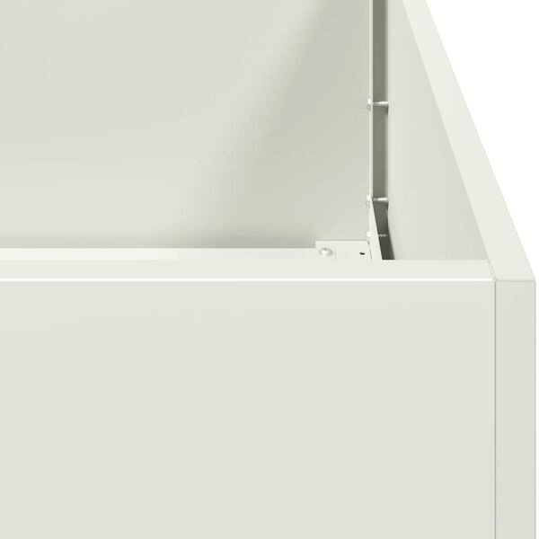 vidaXL Plantenbak Staal Wit 80x80x80cm - 47% Korting!