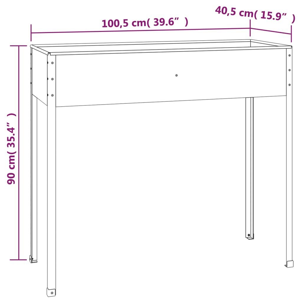 vidaXL Plantenbak Antraciet 100cm - 60% Korting! Krasjes