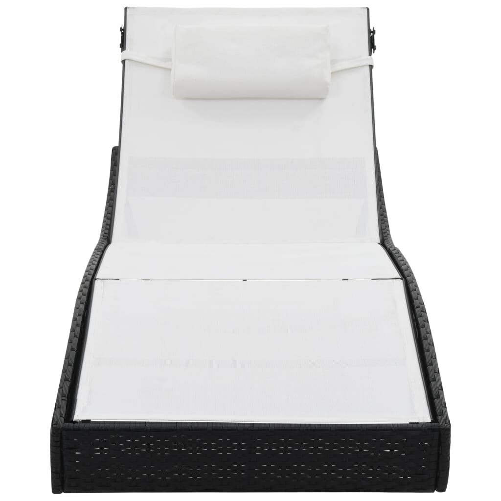 VidaXL Ligbed Zwart Rattan + Kussen - 46% Korting!