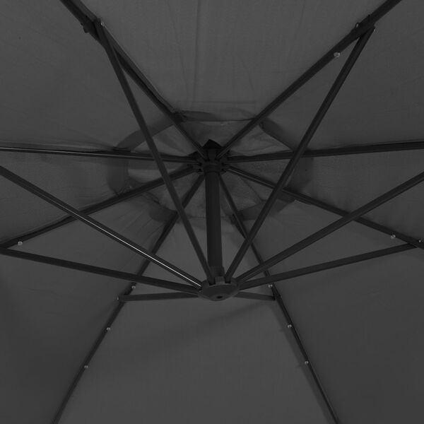 VidaXL Zweefparasol LED 300cm Antraciet - 47% Korting!