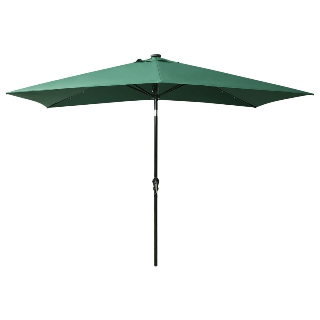 vidaXL Parasol met LED's 2x3m Groen - 51% Korting!