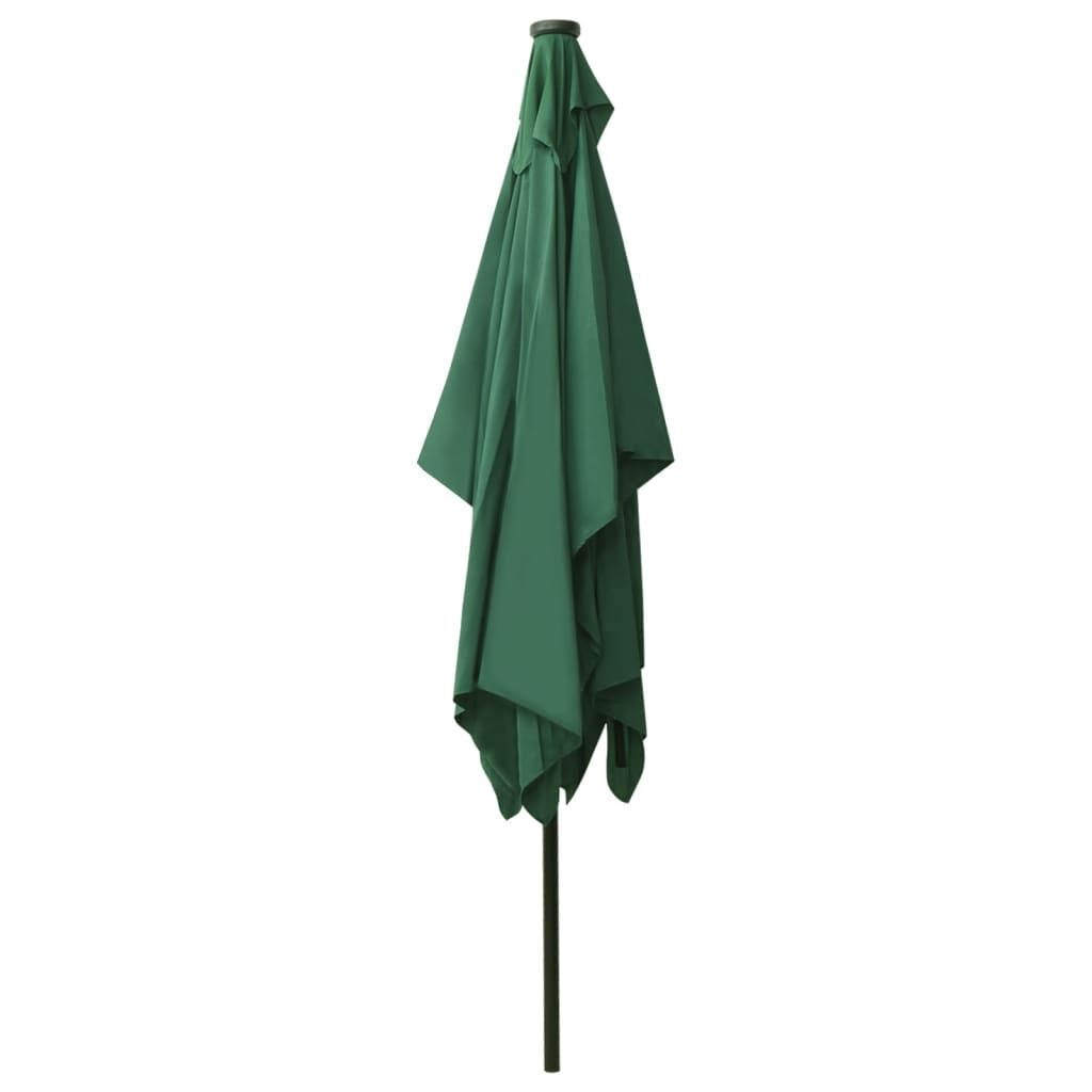 vidaXL Parasol met LED's 2x3m Groen - 51% Korting!