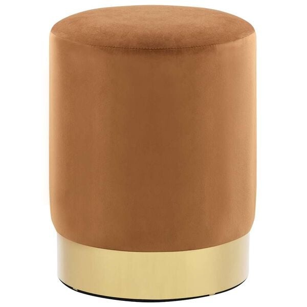 VidaXL Fluweel Kruk Bruin/Goud - 60% Korting! (Lichte Schade)