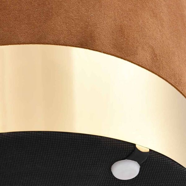 VidaXL Fluweel Kruk Bruin/Goud - 60% Korting! (Lichte Schade)