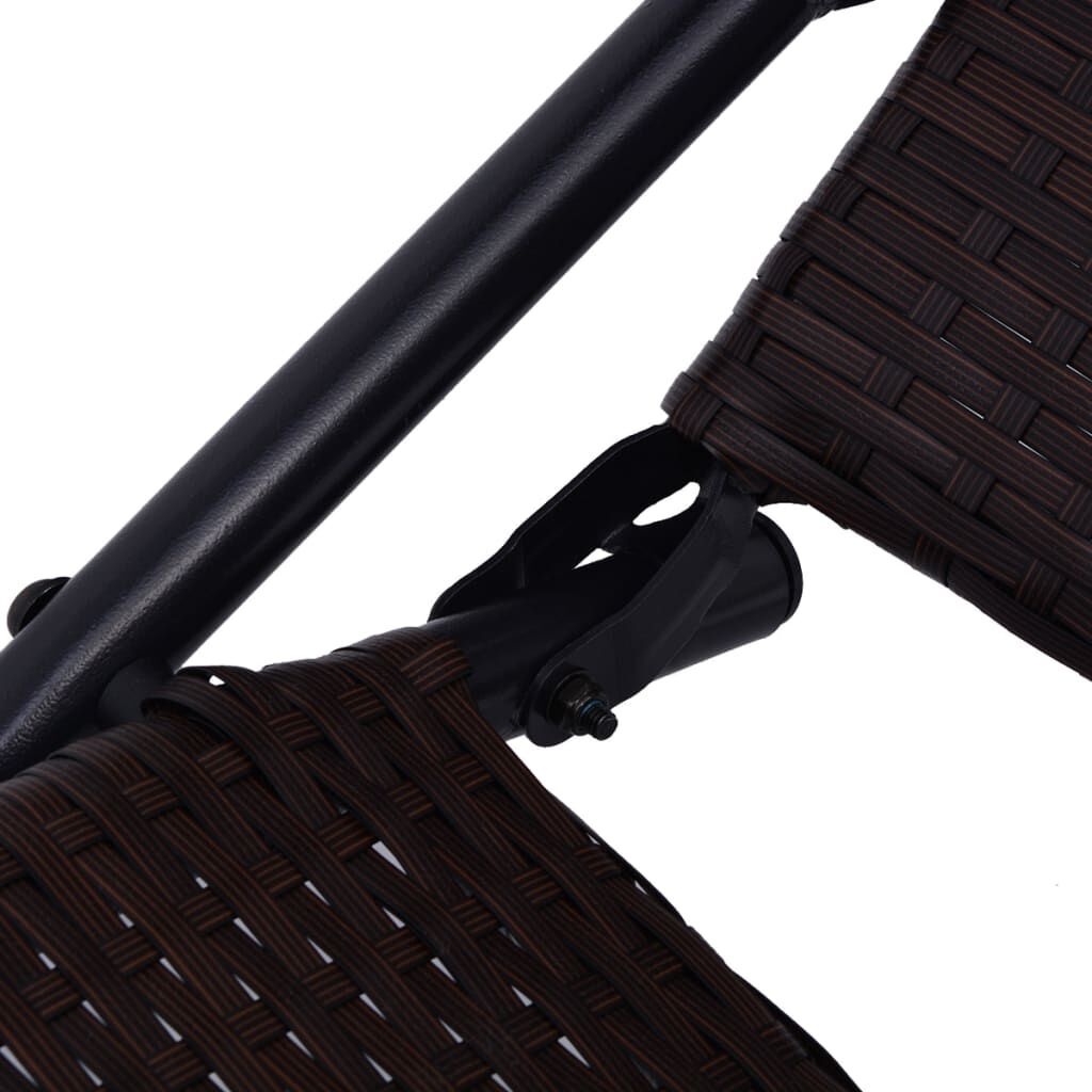 vidaXL Ligbed Bruin Poly Rattan - 51% Korting!