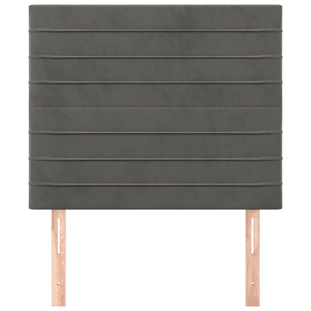 2x vidaXL Hoofdbord 100cm Donkergrijs Fluwelen -60%