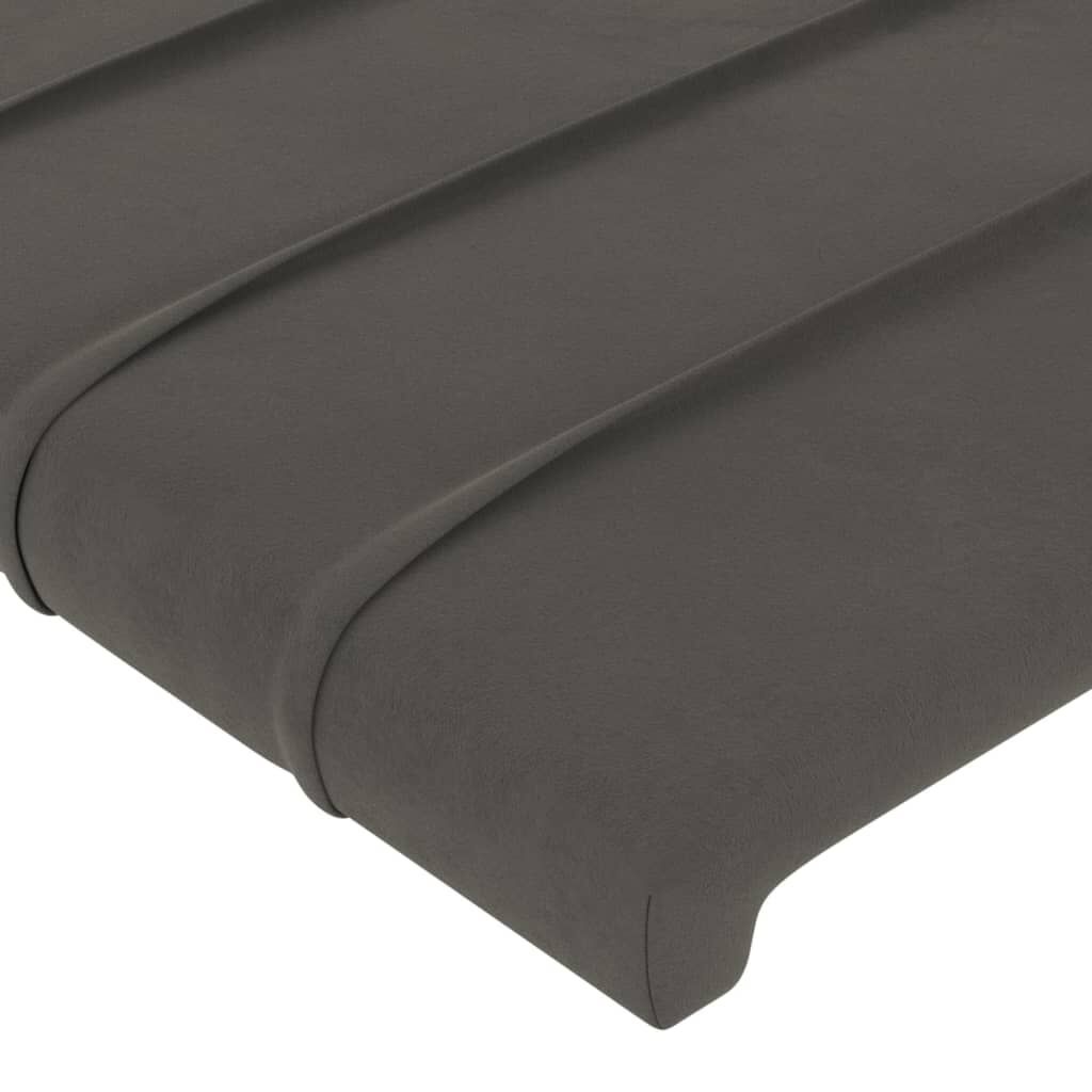 2x vidaXL Hoofdbord 100cm Donkergrijs Fluwelen -60%