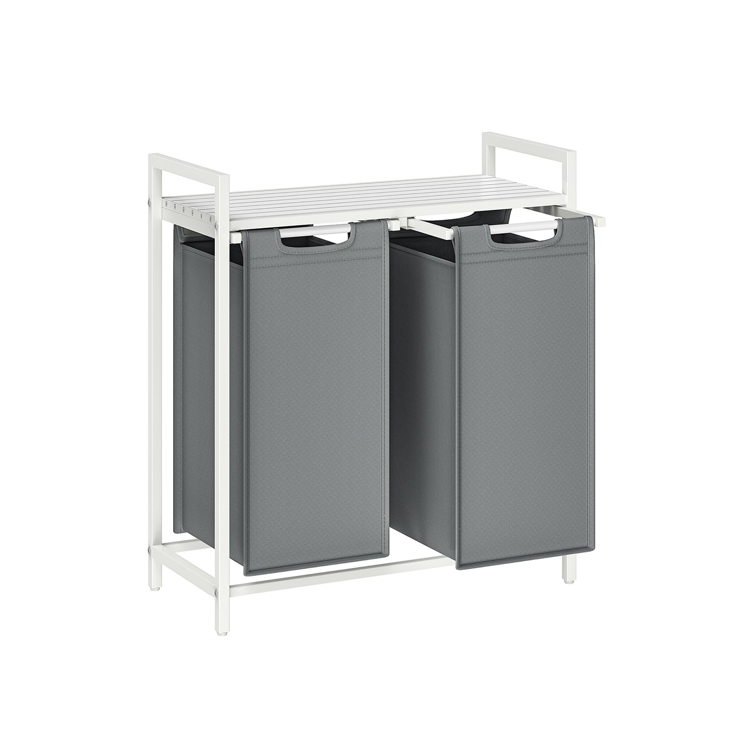 Wasmand Wit/Grijs 92L - 40% Korting! (Lichte Gebruikerssporen)