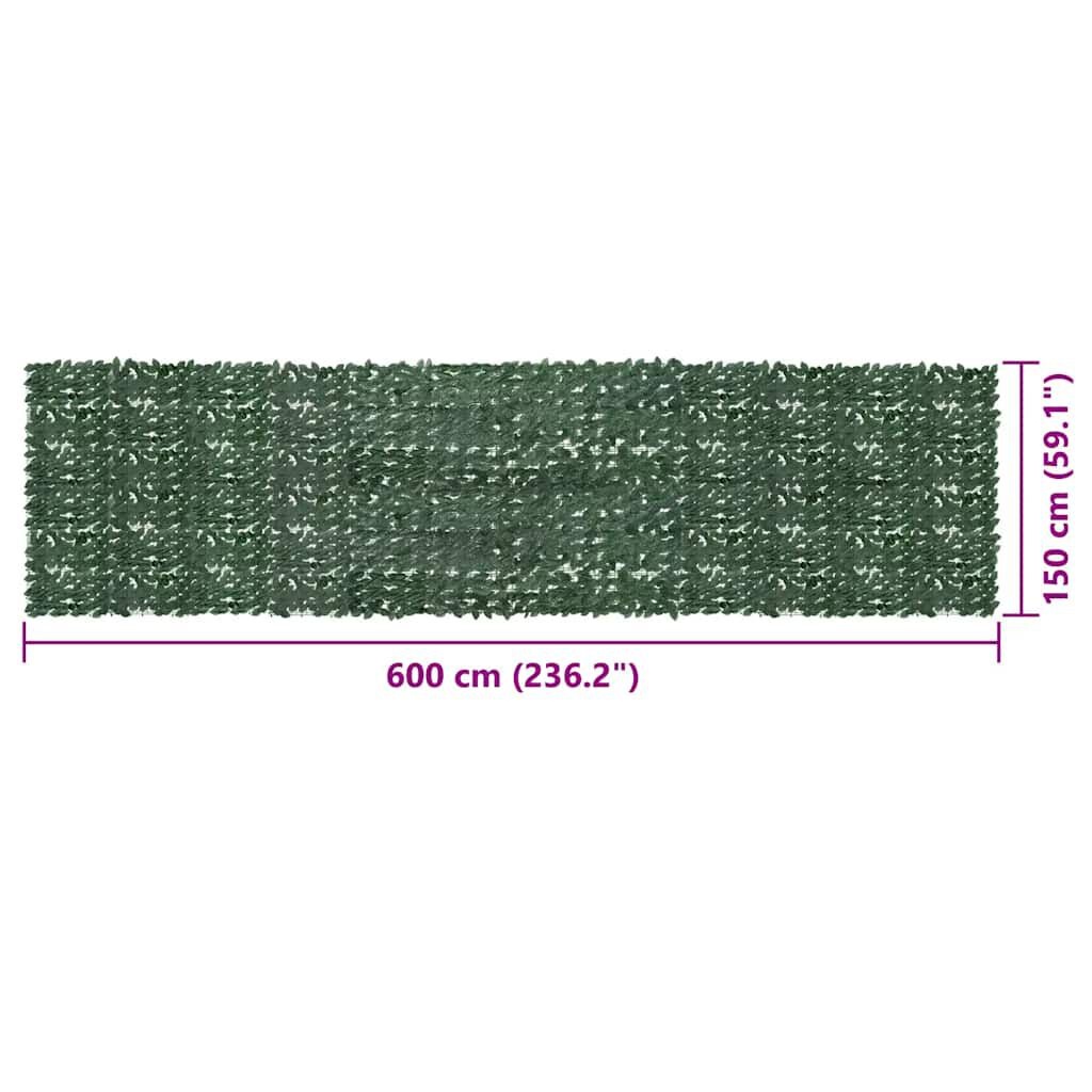 VidaXL Balkonscherm 600x150cm - Donkergroen - 41% Korting!