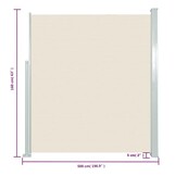 vidaXL Uittrekbaar Windscherm Crème 160x500cm - 56% Korting!